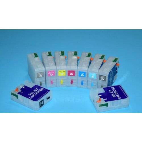 80ML/PC 9Colors/Set T5801-T5809 T5811-T5819 T5891-T5899 Empty Refillable Ink Cartridge For Epson Stylus Pro 3800 3880 3890 3850