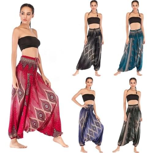 Leisure Time YogaBohemian big crotch pants jumpsuit belly dance Pants men women Tai Pants Indian