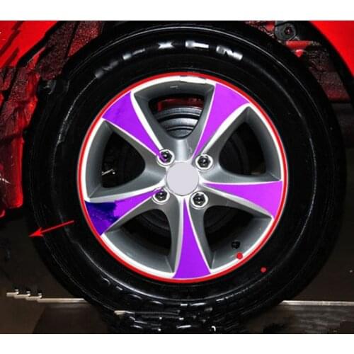 Plated Red Blue Green Purple Brown Laser Silver Carbin Fibre Colors 14 Inch Wheels Rims Stickers For Hyundai Solaris BA039A