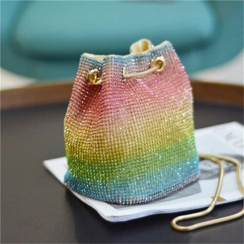Colorful Diamond Chain Bag Fashion Purses And Handbags Luxury Designer New Bags For Women 2020 Luxury Handbag Wholesale Bucket