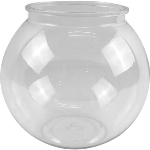 C1FA Round Fish Bowl Plastic Bubble Bowls Desktop Terrarium 3 Sizes Vases for Prizes Centerpieces and Party Decoration