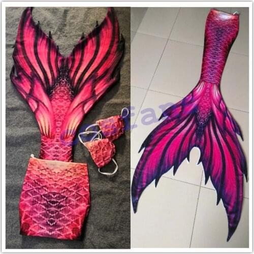 Customized Swimmable Mermaid Tail for Girls Swimming Bating Suit Mermaid Costumes Swimsuit with Monofin Dress for Kids Adult