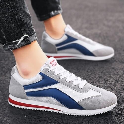Summer Breathable Men Sneakers for Men Running Shoes Mens Sports Shoes Gray Sport Shoes for Man Bascket Homme Chaussure E-582