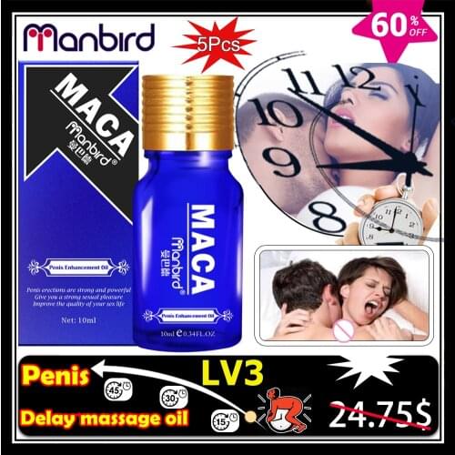 3Pcs Penis Enlargement Delay Viagra Strong Man for Increased Libido Improve Sexual Men Dick Enlarge Growth Thickening Maca Oil