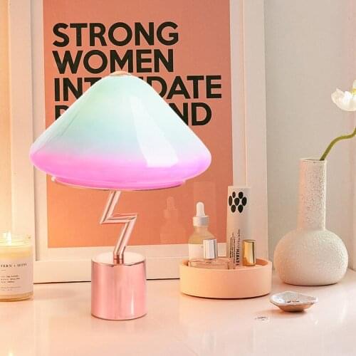 Girl lovely romantic fantasy color lamp web celebrity princess room bedroom of contemporary and contracted bedside lamp