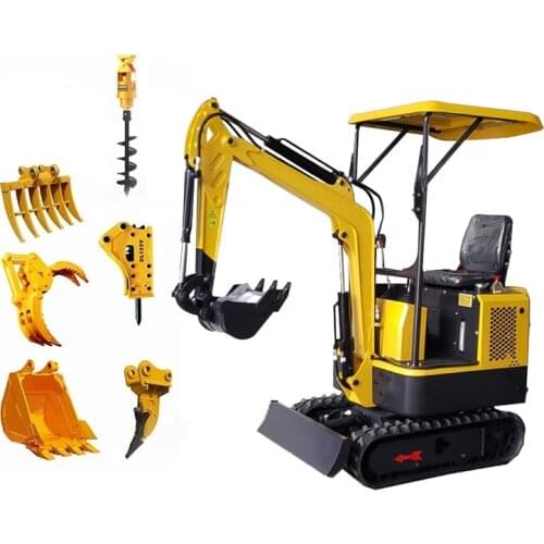 Mini digger for construction mini digger excavator with full hydraulic joystick mini excavator 1ton with optional attachment