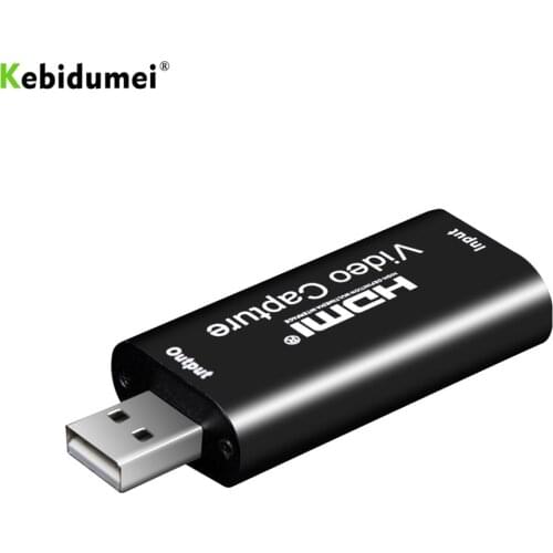 Kebidumei 4K Mini Video Capture Card 1080P USB 2.0 Game Recording Box for PS4 Game For Live Streaming Broadcast