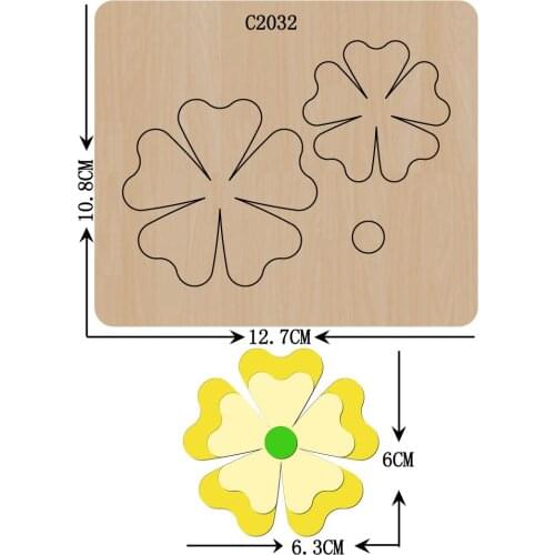 New Flowers Wooden die Scrapbooking C2032 Cutting Dies