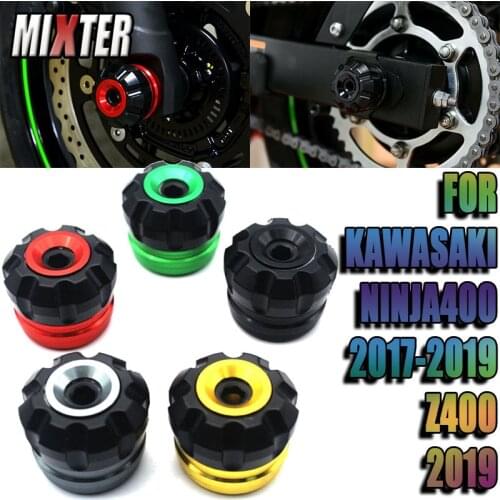 Motorcycle Front & Rear Wheel Drop Ball Front Axle Slider Swingarm For Kawasaki Ninja400 2018-2021 Ninja 400 Z400 Z-400 '19 '20