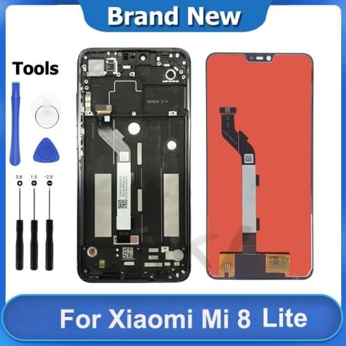 6.26” Full Touch Screen Digitizer Assembly with Frame for Xiaomi Mi 8 lite LCD Display Mi 8X M1808D2TG Replacement Parts Global