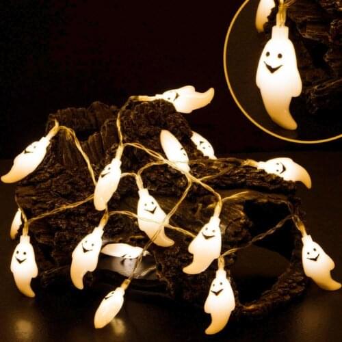 Portable Convenient High Brightness LED Ghost String Lamps Small Ghost LED String Lights Decorative for Room