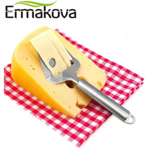 ERMAKOVA 8.8 Inch Length Stainless Steel Cheese Slicer Cheese Grater Cheese Plane for Semi Hard and Hard Cheese Pizza Server