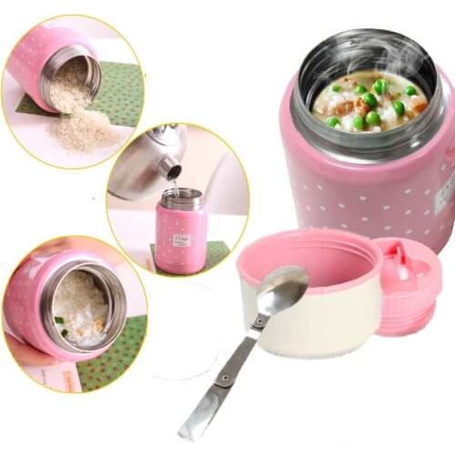 Thermos Lunch for Soup kids thermos mug Food Storage Container 350ml Leak-Proof Portable Stainless Steel 304 Thermal Lunch Boxs