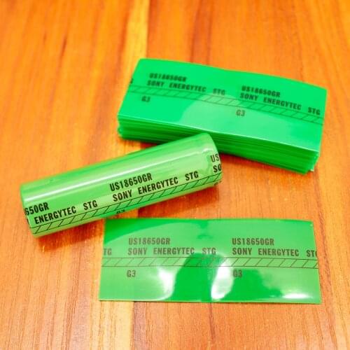 100pcs/lot Battery Heat Shrinkable Tube 18650 Lithium Package Special Plastic Pvc Insulation Film Shrink
