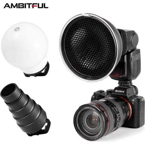 Snoot Standard Reflection Softball Speedlite Flash Accessories for Godox TT600 TT685 TT350 V860II V350 Yongnuo YN560IV Speedlite