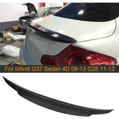 Carbon Fiber Car Trunk Spoiler Wing for Infiniti G37 G35 G25 sedan 4 Door journey 2006-2013 Rear Trunk Boot Lip Spoiler Wing