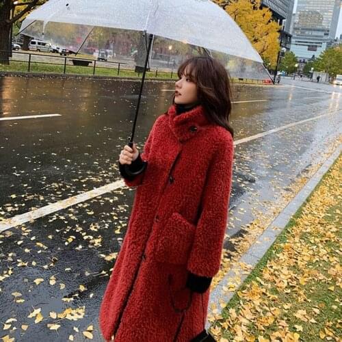 Women 2021 Autumn Winter New Fashion Faux Fur Coat Female Natural Lambswool Fur Outerwear Ladies Loose Casual Warm Overcoat