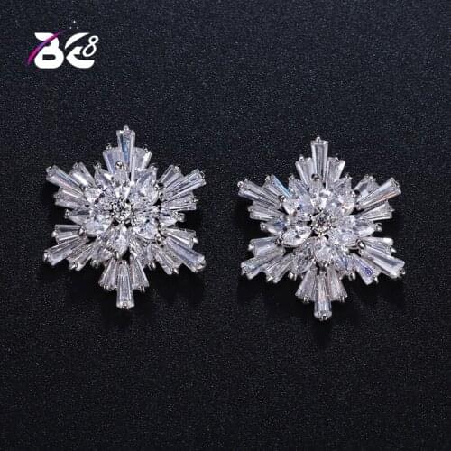 Be 8 Hot Sale Snow Flake Earring Statement Stud Earrings for Women Earring Fashion Jewelry E378