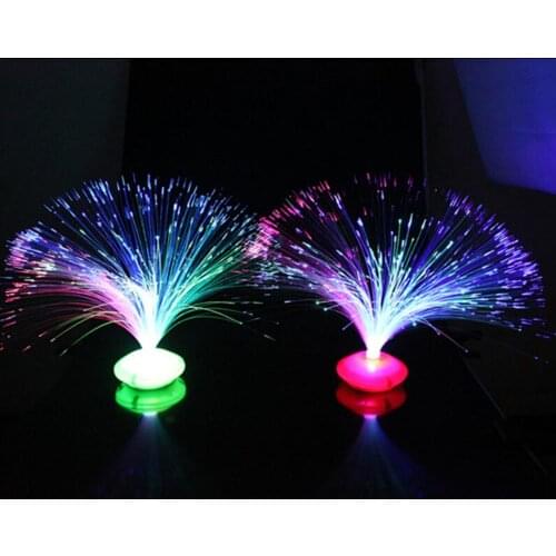 1PCS Beautiful Romantic Color Changing LED Fiber Optic Nightlight Lamp small night light Chrismas Party Home decoration