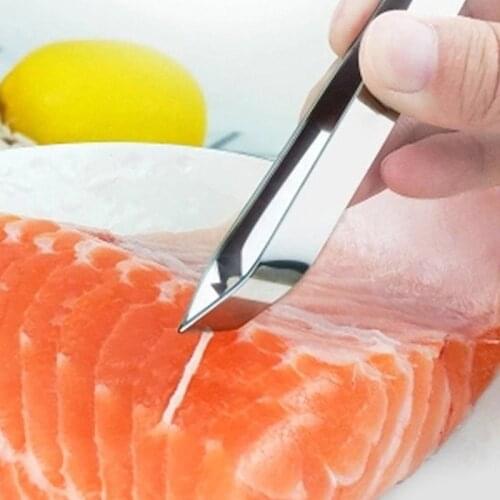 1pcs Stainless Steel Fish Bone Tweezers Poultry Chicken Feather and Pig Feather Plucker Fish Bone Plucking Clamp Seafood Tool