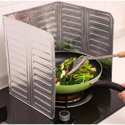 1Pc Kitchen Oil Splash Guard Baffle Cooking Frying Splashing Protection Barrier Board Kitchen Scalding Cooking Tools