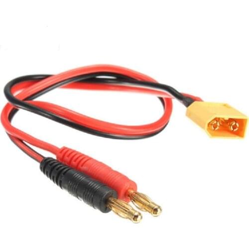 14AWG 4.6mm XT60 Connector to Banana Plug Battery Connectors Charger Cable 30cm