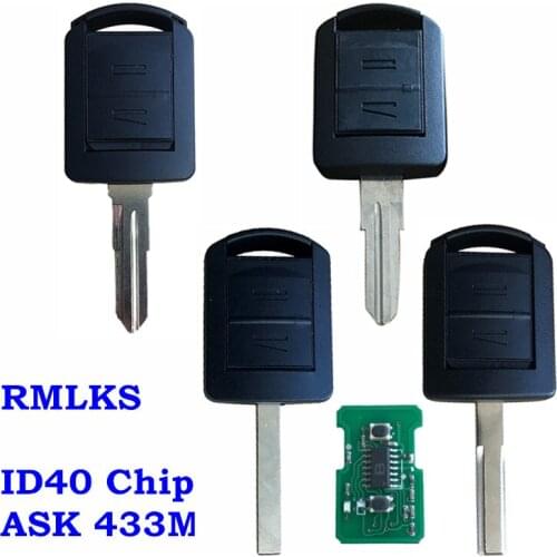 2 Buttons Remote Key 433Mhz ID40 Chip For Opel For Vauxhall Corsa Astra Combo Van Meriva Tigra Agila Vectra