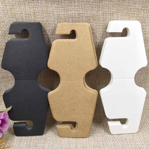 200 pcs 2018 New Hot Black /Kraft /White Pendant Card Necklace Card Bracelet/Hair Band/Hair Clip Card 300gsm paper cardboard