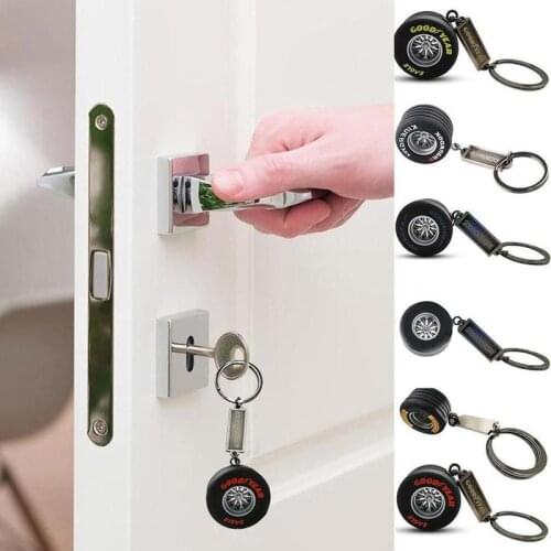 3.5silica Gel + Zinc Automobile Tyre Key Ring Opona Pneumatyczna Key Chain Auto Tire Turbo Key Ring Car Styling Car Accessories