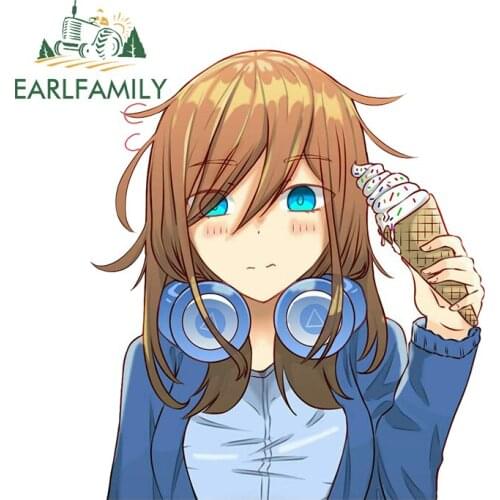 EARLFAMILY 13cm x 11.5cm For Miku Nakano Car Stickers Motorcycle Decal Trunk Laptop Waterproof Campervan RV Windshield Decor