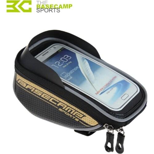 BaseCamp Waterproof Mountain Road MTB Bike Bicycle Front Top Frame Handlebar Bag Cycling Pouch Touchable For 5.5" Mobile Phone