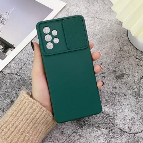 Funda Case for Samsung Galaxy S21 Ultra S20 FE A51 A71 A12 A32 A42 A52 A72 Push Window Coque Camera Protection Phone Case Cover
