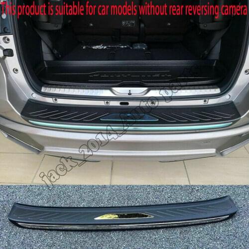 ABS Black Rear Tailgate Bumper Guards Cover Trim For TOYOTA FORTUNER 2015-2016