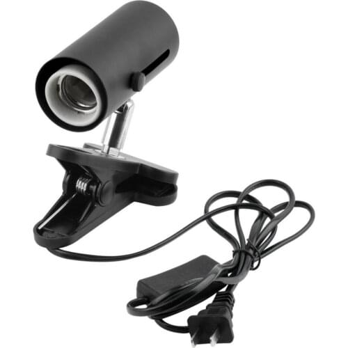 Black Aquarium Reptile Light Holder Clamp Ceramic Infrared Emitter Heat Lamp Stand Hot Search