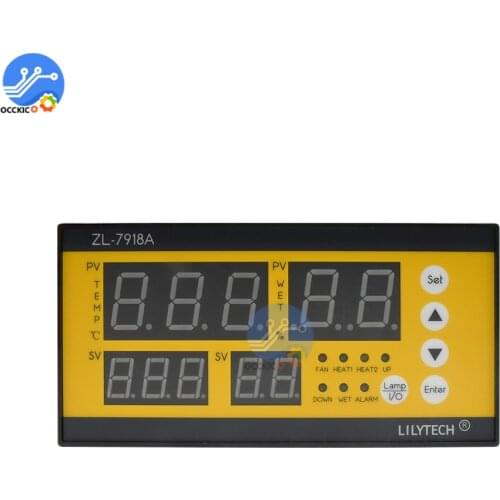 AC100-240V Digital Thermostat Humidity Controller Egg Incubator Temperature Humidity Controller 10A Direct Output Hygrometer