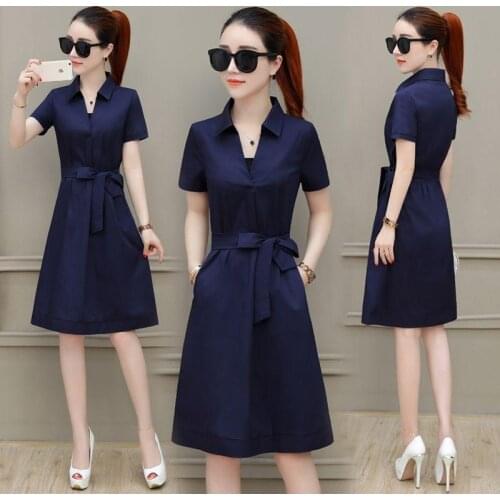 Summer Short Sleeve Knee-Length A-Line Belt Elegant Formal Vintage Navy Wine Red Plus Sizeparty Cocktail Dresses 828