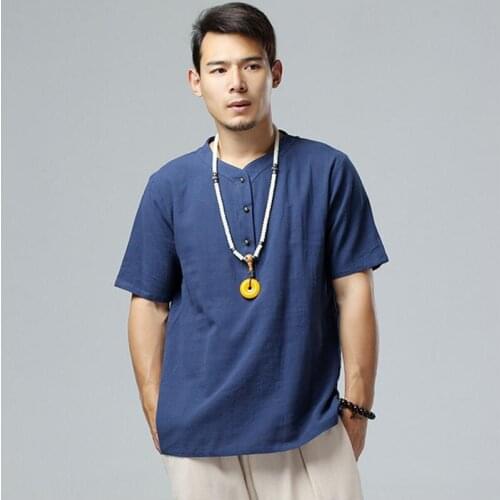 Oversize M-5XL 6XL 2020 Summer New Fashion T shirt Men Cotton Linen Short-sleeve T-shirts Casual Man Top Tees Navy Blue White