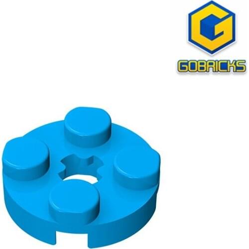 [Gobricks] GDS-609 Building block(No.4032)PLATE 2X2 ROUND - 2x2 Circular plate with cross shaft hole