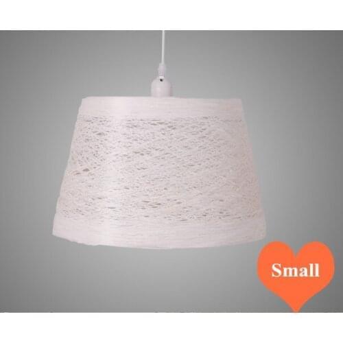 Chinese retro handwoven wicker white Pendant Lights Southeast Asia minimalist E27 LED small lamp for porch&parlor&stairs LHDD007