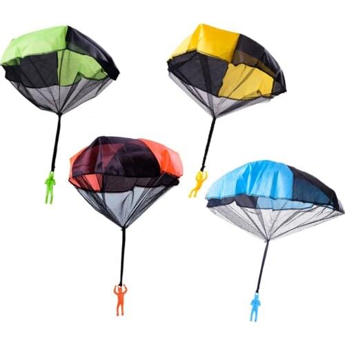 Hand Throwing Mini Soldier Parachute Funny Toy Kid Outdoor Game Play Educational Toys Fly Parachute Children Fun toy Beach Gift