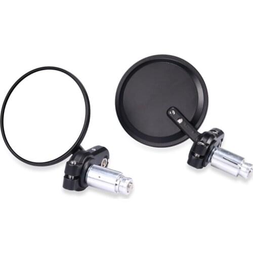 Motorcycle Aluminum Round Rearview Handle Bar End 7/8"22mm Side Mirrors Custom For Honda Yamaha Suzuki Kawasaki Aprilia