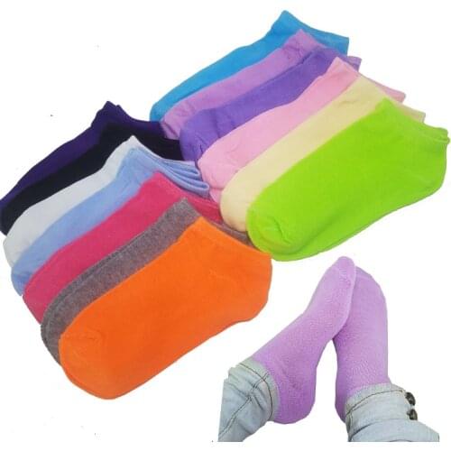 Warm comfortable cotton bamboo fiber girl womens socks ankle low female invisible color girl boy hosiery5pair=10pcs WS03-7