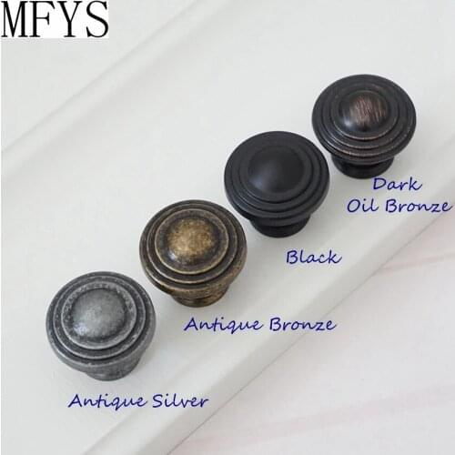 Kitchen Cabinet Knobs Pull Handles Dresser Knob Drawer Pull Handles Antique Silver Black Oil Bronze Furniture Door Handle Solid