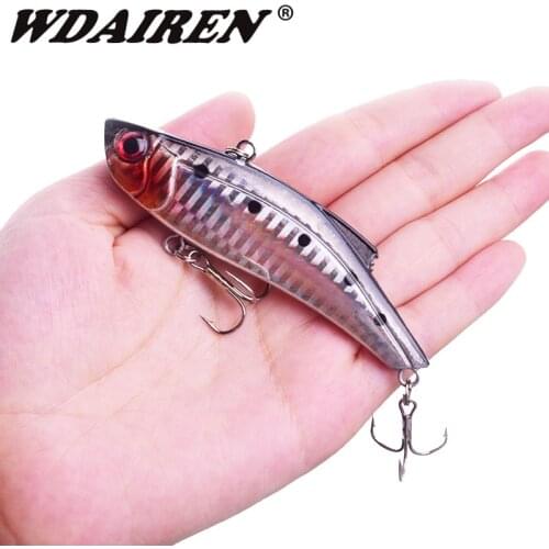 1Pcs Winter Sinking Fishing Lure 9cm 26.5g Hard Plastic Vibration VIB Winter Ice Salt Fishing Sea Bass Artificial Bait Tackle