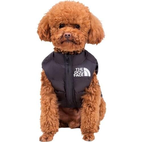 The Dog Face Pet Dog Clothes Dog Warm Thick White Duck Down Vest for Small and Medium French Bulldog Chihuahua Vest Dog Jacket