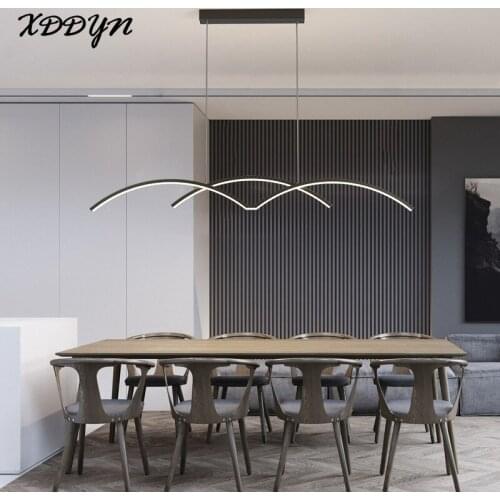 Black&Gold Finished Modern Led Home Lights Chandelier For Living room Dining room Bedroom Lamp 110V 220V Metal Lustre Fixtures