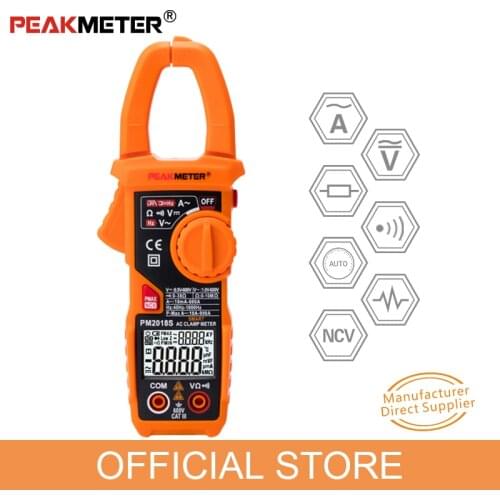 Smart Clamp Meter PEAKMETER PM2018S Portable Digital Multimeter AC Current Voltage Resistance Continuity Measurement Tester