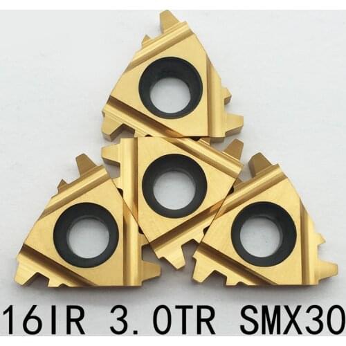10pcs 16IR 3.0TR SMX30 Carbide Insert For Threading Turning Tool Boring BAR tools blade High cost performance
