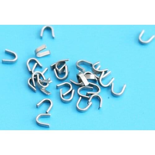 Ear headphones shell wire fixed Headphone repair parts and materials production U-shaped iron clasps Line card bit 100pcs