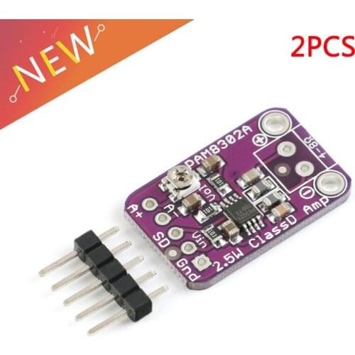 2Pcs/Lot CJMCU-832 PAM8302 2.5W Single Channel Class D Audio Power Amplifier Module PAM8302A Development Board